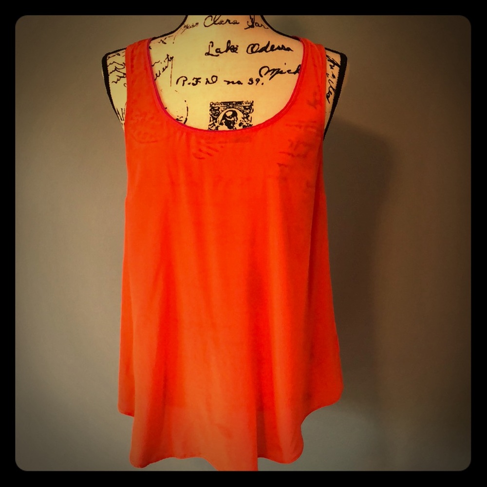 Anthropologie Maeve Orange Sleeveless Tunic